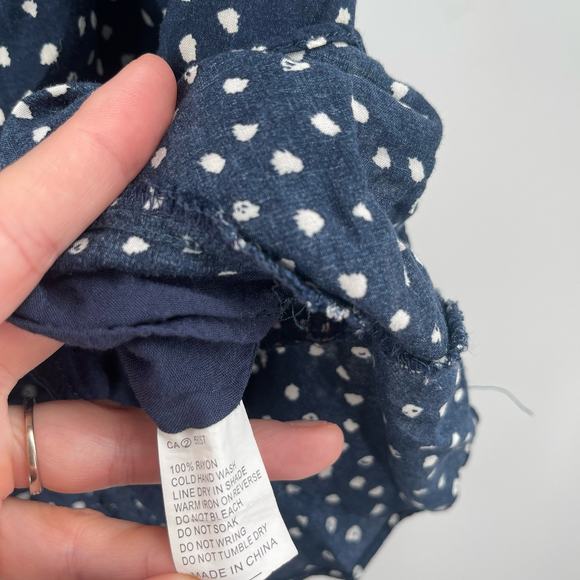 PRINCESS POLLY Wrap Dress Size 4 Navy Dots Evas Garden Spotted Wedding Event - Picture 12 of 13